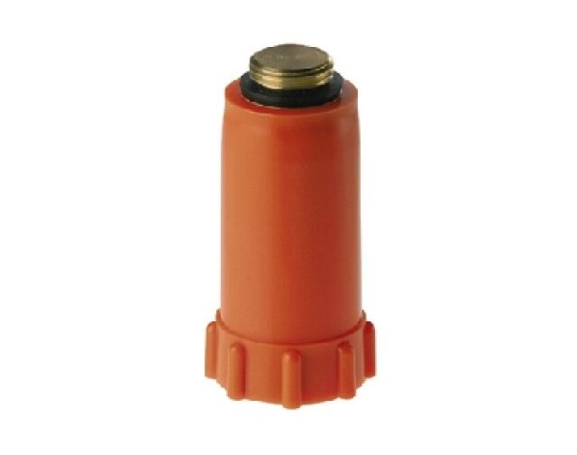 TAPPO DI COLLAUDO IMPIANTO C/FILETTO IN OTTONE Rosso - 1/2