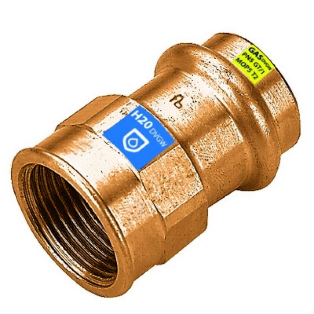 MANICOTTO A PRESSARE FXFIL F ACQUA/GAS Diam. 22 x 1"