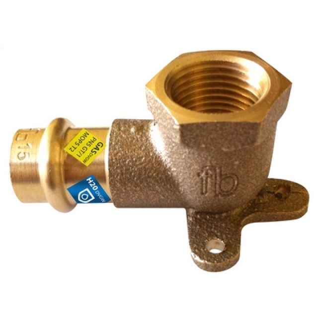 GOMITO FLANGIATO F X FIL. RP ACQUA/GAS Diam. 12 x 1/2