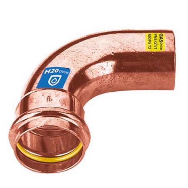 CURVA IN RAME A PRESSARE 90° MF ACQUA/GAS Diam. 35