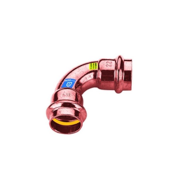 CURVA IN RAME A PRESSARE 90° FF ACQUA/GAS Diam. 12