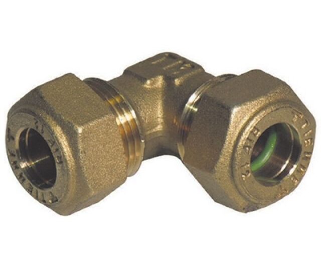 GOMITO A 90° DOPPIO  O-RING  TIEMME GAS 18