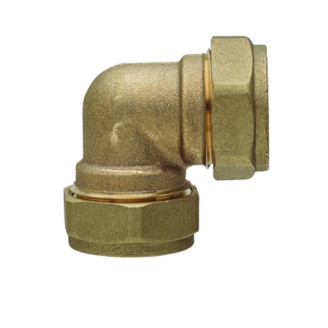 GOMITO FF IN OTTONE A COMPRESSIONE PER RAME Diam. 22