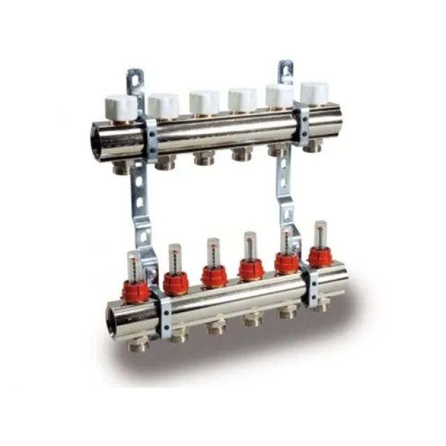 COLLETTORE DI DISTRIBUIZIONE PREMONTATO SERIE CD 13 vie 1" x 3/4EK
