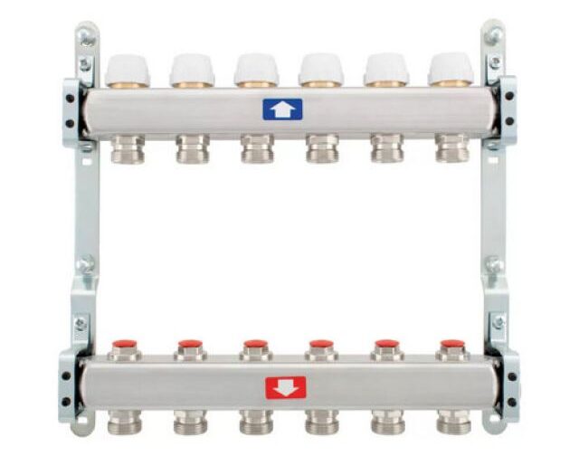 COLLETTORE PREMONTATO CON DETENTORI 4 vie  1"x3/4