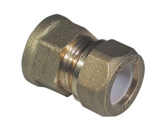 NIPPLE FEMMINA  BICONO PER RAME CON OGIVA TEFLON TIEMME 3/8 x 14