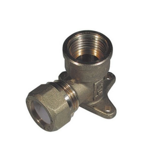 GOMITO CON FLANGIA PER RAME CON OGIVA TEFLON TIEMME 1/2 x 14