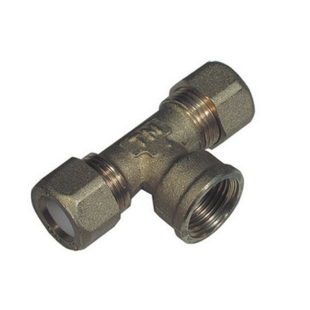 TEE FEMMINA PER RAME CON OGIVA TEFLON TIEMME 1/2 x 16