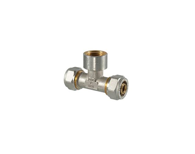 RACCORDO TEE FEMMINA A COMPRESSIONE PER MULTISTRATO 32 x 1" x 32