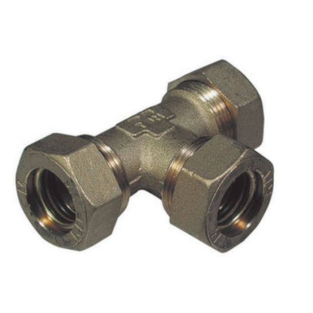 RACCORDO A TEE CON 3 DADI O-RING TIEMME 10