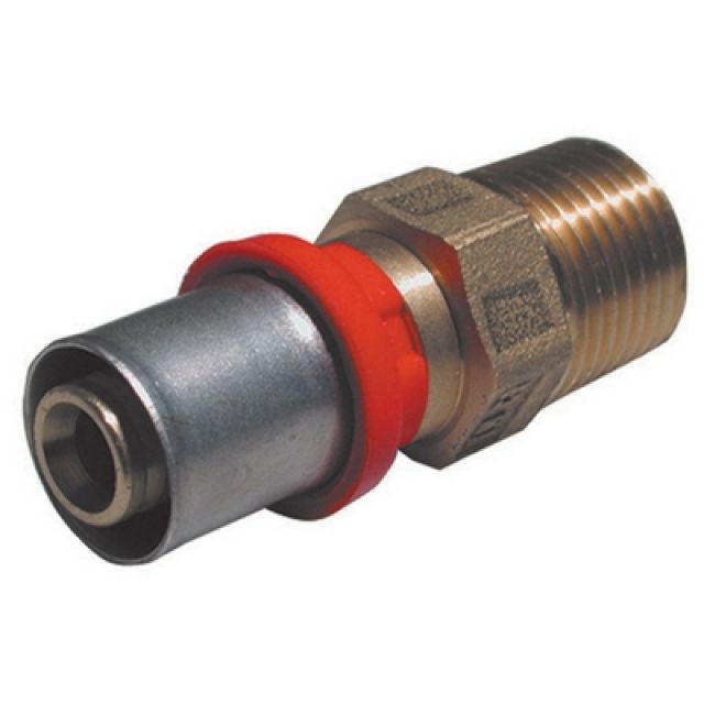 RACCORDO PRESS DIRITTO MASCHIO 1/2 x 16 -CONF