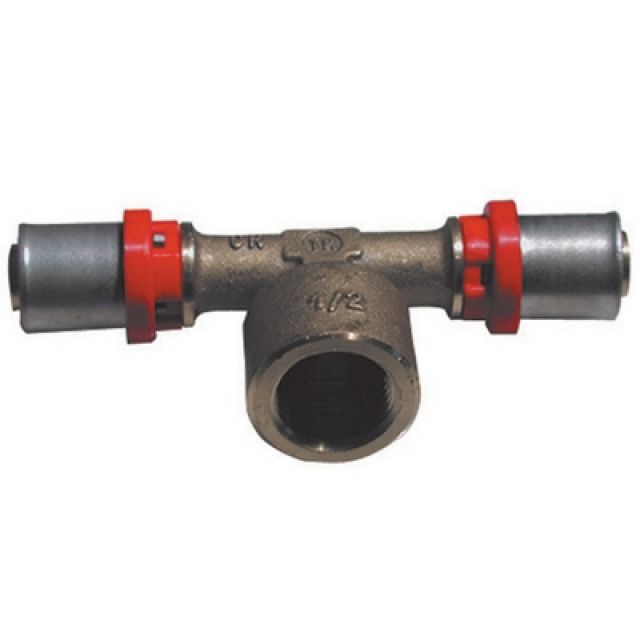 RACCORDO PRESS A T FEMMINA 1/2 x 16 -CONF