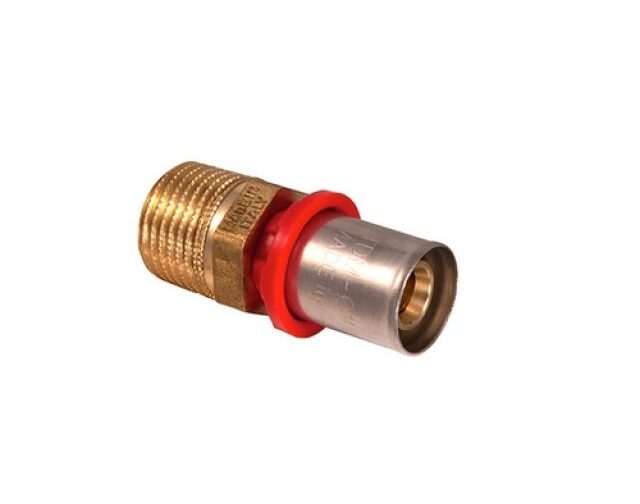 RACCORDO DIRITTO MASCHIO A PRESSARE PER MULTISTRATO 1/2" x 16