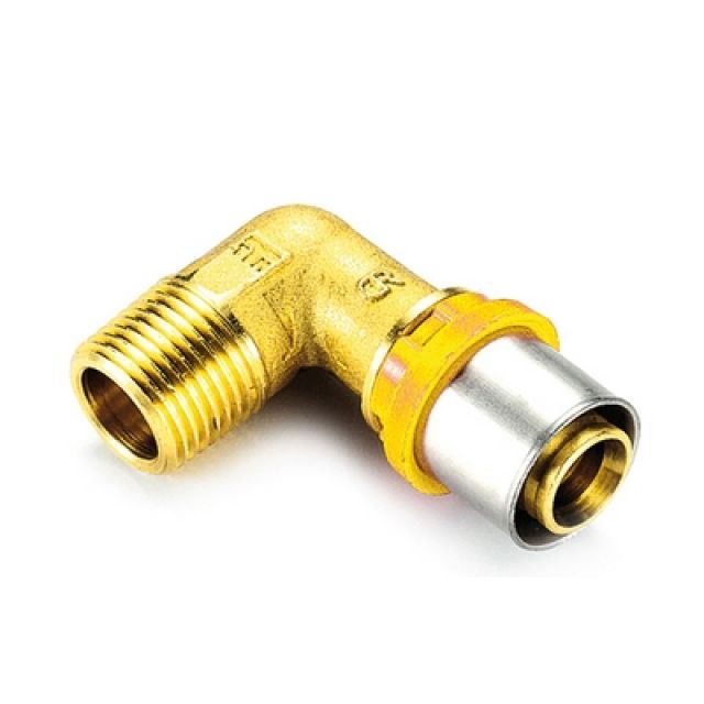 RACCORDO PER GAS CURVO MASCHIO 16 x 1/2"