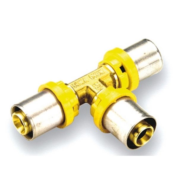 RACCORDO PER GAS A T RIDOTTO Diam. 20 x 16 x 20