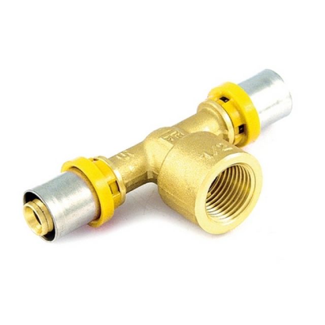 RACCORDO PER MULTISTRATO GAS A T FEMMINA 20 x 1/2" x 20