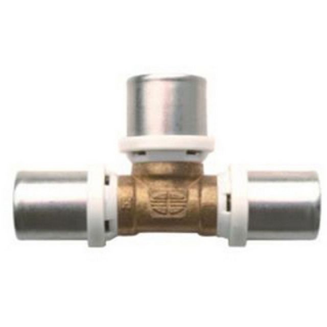 RACCORDO A TEE IBP A PRESSARE PER MULTISTRATO 16x16x16 -CONF