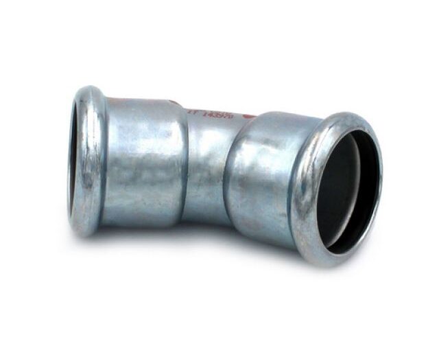 CURVA 45° FF  A PRESSARE IN ACCIAIO CARBONIO STEEL PRES Diam. 42