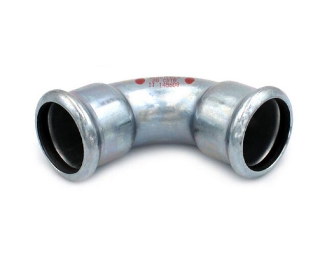 CURVA 90° FF A PRESSARE IN ACCIAIO CARBONIO Diam. 22