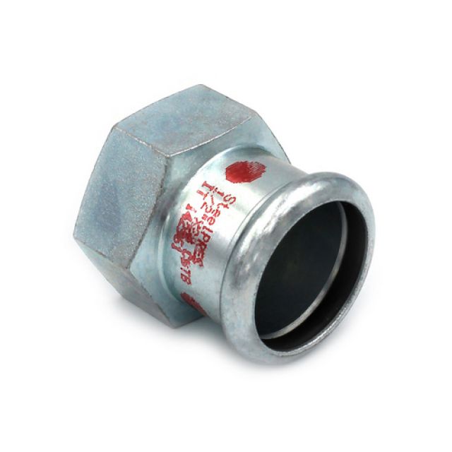 MANICOTTO MISTO FILETTO F A PRESSARE IN ACCIAIO CARBONIO 1" x 22