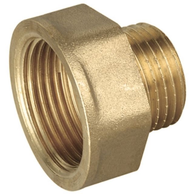 PROLUNGA RIDOTTA IN OTTONE GIALLO MF MF 1/2 x 1"
