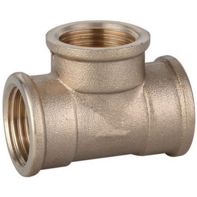 TEE FF IN OTTONE GIALLO IBP 1/2" -CONF