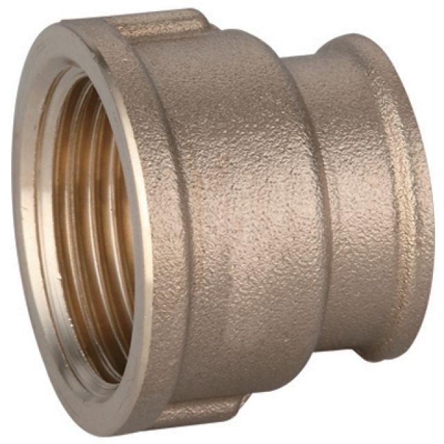 MANICOTTO RIDOTTO DIRITTO FF IN OTTONE GIALLO IBP 1/2" x 3/8" -CONF