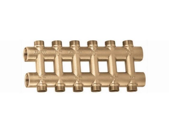 COLLETTORE COMPLANARE FUSO MONOBLOCCO 3/4" 4+4 deriv.