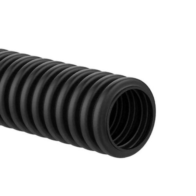 TUBO CORRUGATO NERO CON TIRAFILO Diam. 20 x 100 mt