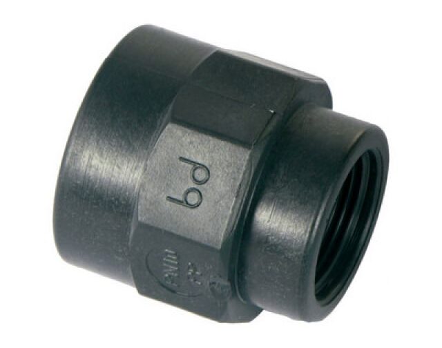 MANICOTTO RIDOTTO IN PP NERO 3/4"X1/2"