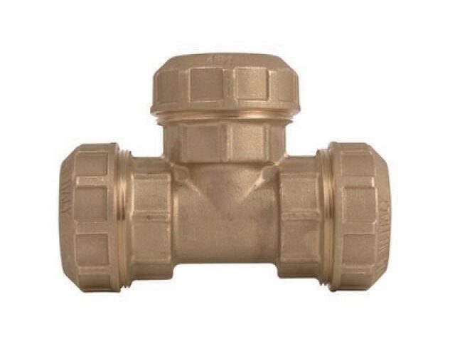 RACCORDO A TEE DOPPIO OTTONE ITAP Diam. 25