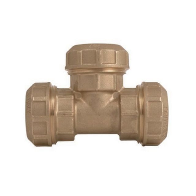 RACCORDO A TEE DOPPIO OTTONE ITAP Diam. 32