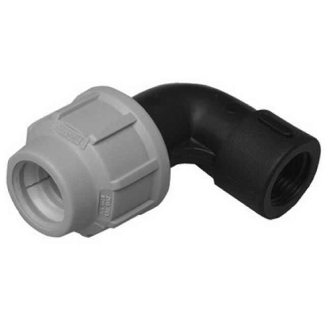 GOMITO A 90° C/DERIVAZIONE FEMMINA DIANFLEX BRAND PER POLIETILENE 1/2 x 20 -F-BRICO