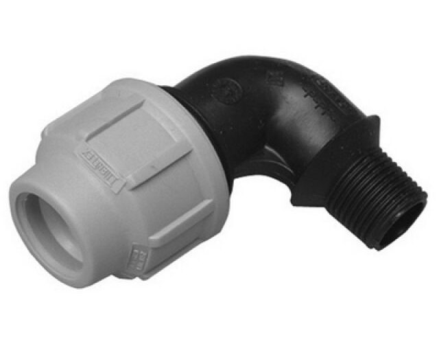 GOMITO A 90° C/DERIVAZIONE MASCHIO DIANFLEX BRAND PER POLIETILENE 1" x 25