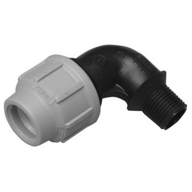 GOMITO A 90° C/DERIVAZIONE MASCHIO DIANFLEX BRAND PER POLIETILENE 1/2 x 20 -F-BRICO