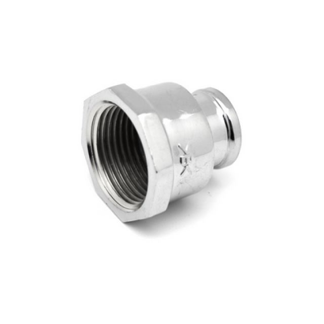 MANICOTTO RIDOTTO DIRITTO FF IN OTTONE CROMO IBP 3/4" x 1/2" -CONF