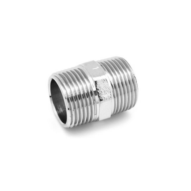 NIPPLE DOPPIO MM IN OTTONE CROMO IBP 3/8" -CONF