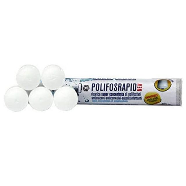 5 PZ CARTUCCE POLIFOSFATO POLIFOSRAPID Diam. 35 x L. 40 mm