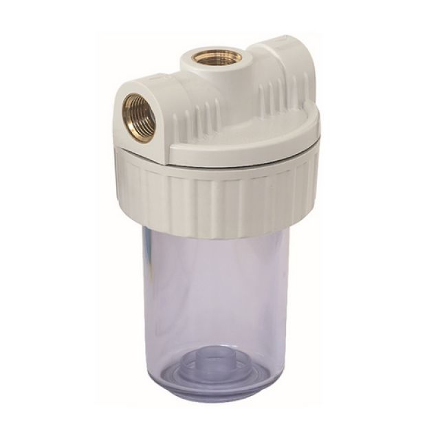 FILTRO IN PLASTICA PER ACQUA 3 VIE 5" - Att. 1/2"F 3p. 3vie
