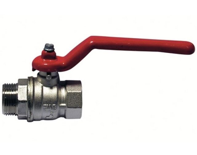 VALVOLA A SFERA MF CON LEVA ROSSA 3/8