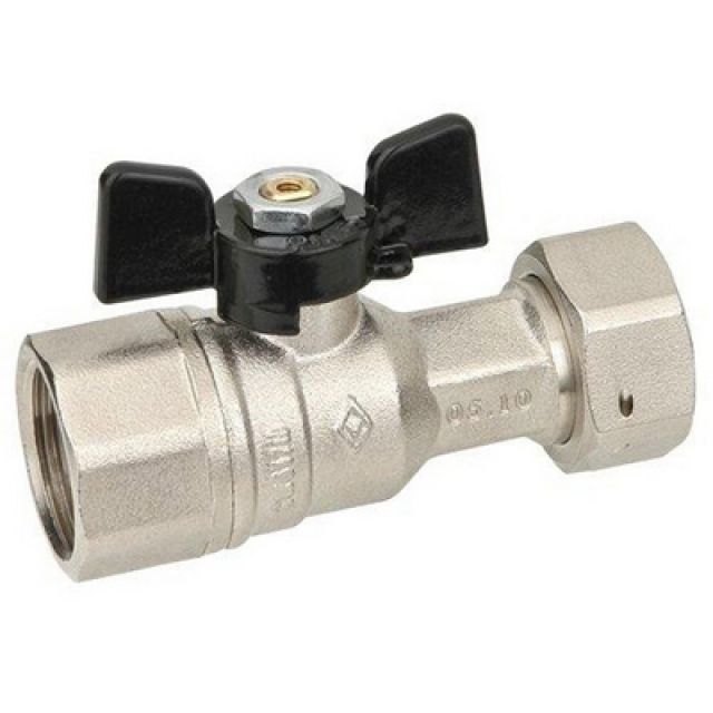 VALVOLA A SFERA DIRITTA A PASSAGGIO TOTALE FF DADO MOBILE 1/2"x3/4"