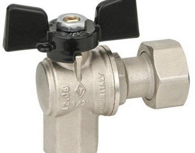 VALVOLA A SFERA AD ANGOLO A PASSAGGIO TOTALE FF DADO MOBILE 3/4x3/4
