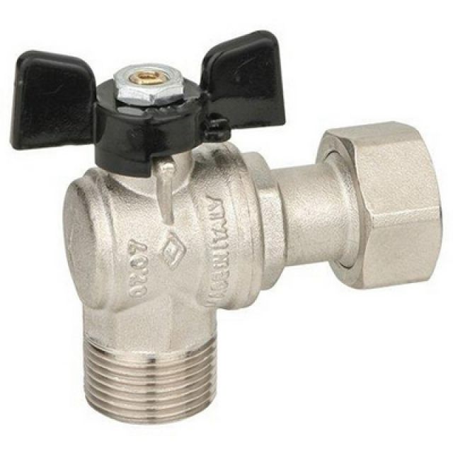 VALVOLA A SFERA AD ANGOLO A PASSAGGIO TOTALE MF DADO MOBILE 3/4x3/4