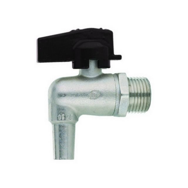 RUBINETTO A SFERA A SQUADRA PER OLIO CON LEVETTA NERA 1/2"
