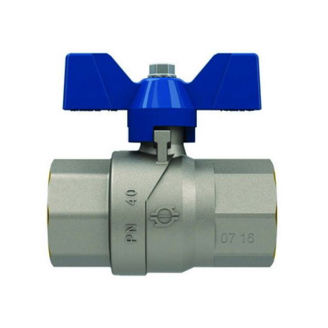 VALVOLA A SFERA P.T. CON FARFALLA EVOLUTION FEMMINA-FEMMINA 1/2" F-BRICO