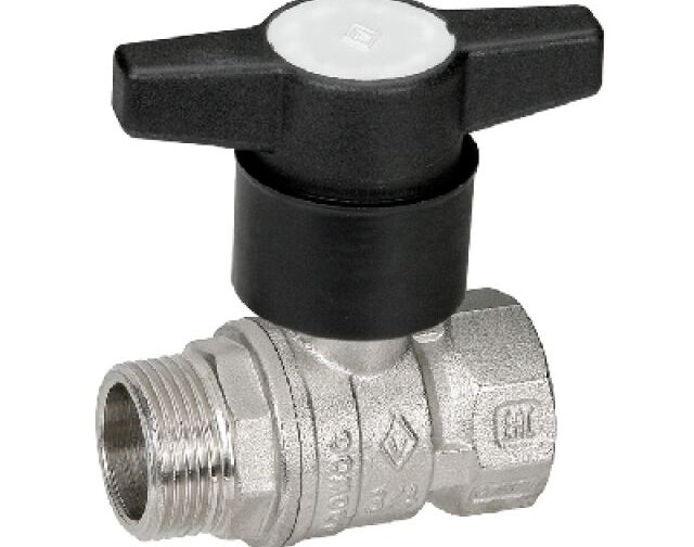 VALVOLA A SFERA MASCHIO/FEMMINA CON PROLUNGA NYLON 1" DN 23 PN 25