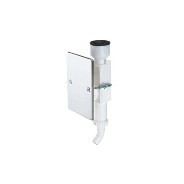 SIFONE SCARICO CONDENSA AD INCASSO PIASTRA INOX 1" x 46