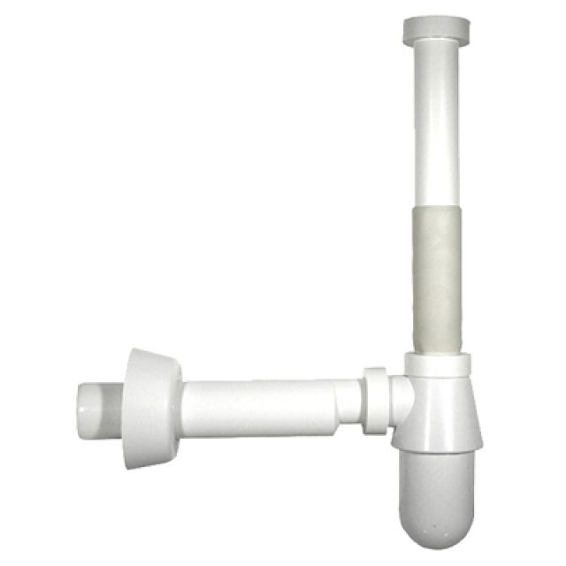 SIFONE A BOTTIGLIA "MONSTER" SENZA PILETTA BIANCO 1"1/4 32 x 250 mm.