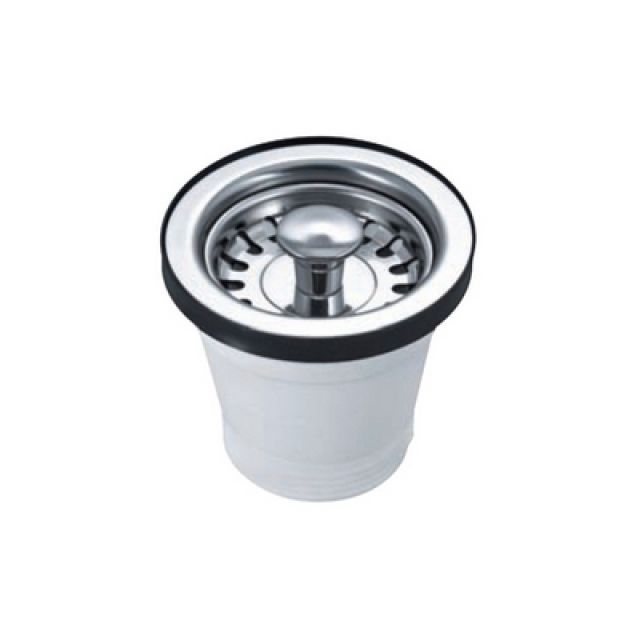 PILETTA CON CESTELLO PER LAVELLI IN ACCIAO INOX Diam. 70