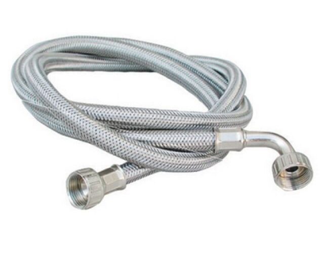 TUBO CARICO LAVATRICE INOX CON CURVA mt. 4,00